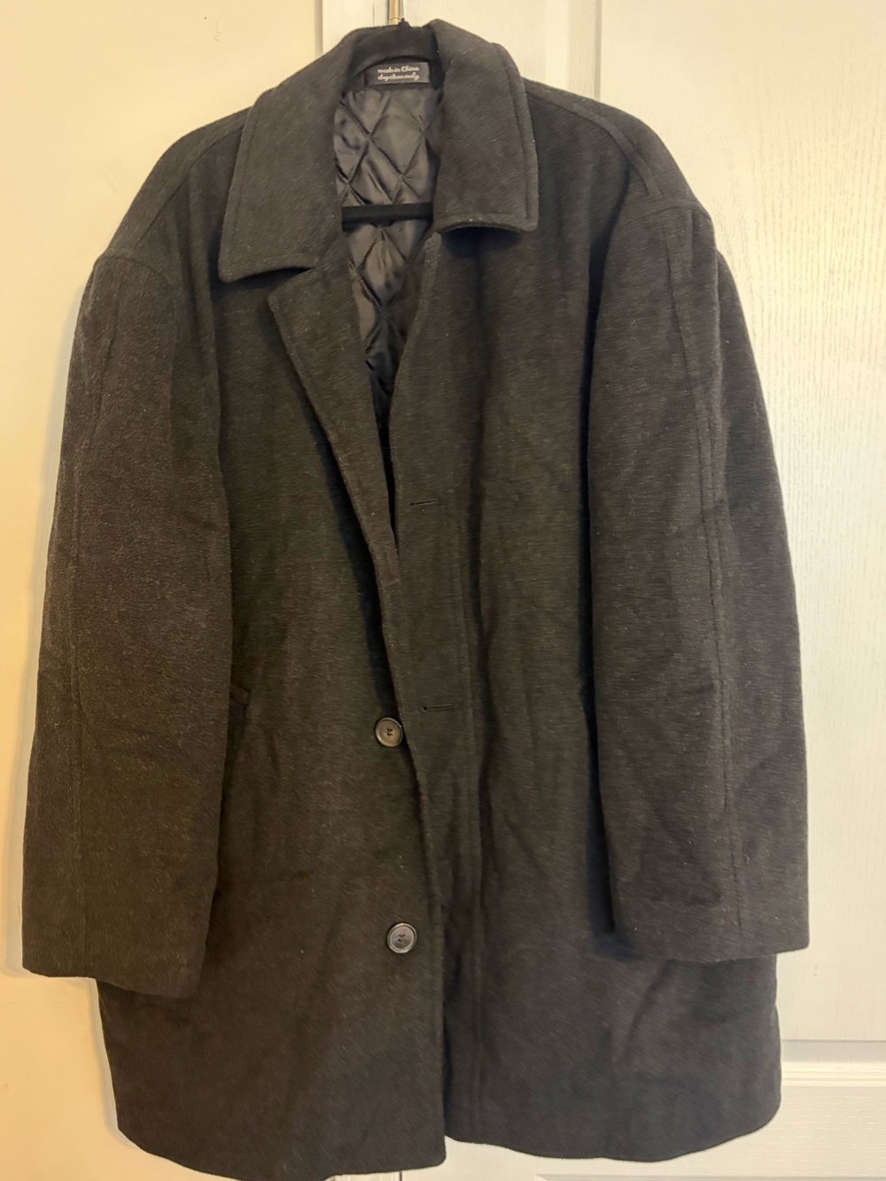 Ralph Lauren Charcoal Wool Blend Pea Coat